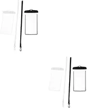 [Angoily] 2sets Floatable Waterproof Phone Pouch for Long-Lasting Use Protects Phone Cards Files for Outdoor Activities 2pcs*2