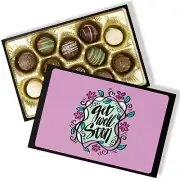 Get Well Soon Gift Box of 12 Chocolate Truffles, Cancer Support Gifts, Send A Gi