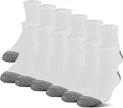 [Gildan] Men'S Polyester Half Cushion Ankle Socks, 12-Pairs