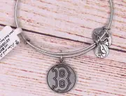 NEW NWT Alex and Ani Boston Red Sox Cap Logo Bangle Silver Bracelet
