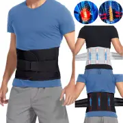 Back Support Brace Belt Lumbar Lower Waist Adjustable Strap Trimmer Pain Relief