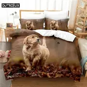 a2277 Bed Sheets Cute Puppy Bedding Set Duvet Cover Set Bedding Digital Printing Bed Linen Bedding Set Fashion Design3-Piece Bedding Set (1 Duvet C