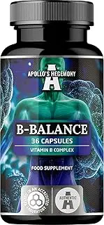 Vitamin B Complex Highly Dosed with Folian (Quatrefolic®), Inositol, Choline, Biotin and Piperine - 36 Vegan Capsules - 1 Month Supply - Vitamin B Complex Preparations by Apollo's Hegemony