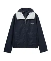 Nylon twill jacket with patch IT52,IT50 dark blue