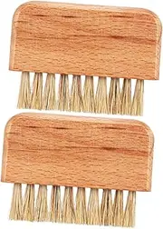 DECORNIJIA 2Pcs Wooden Nail Brush Soft Bristles for Thorough Cleaning Multi Purpose Finger Scrub Brush for Nail Salons Home Use for Grime Removal From Nails