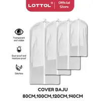 在飛比找蝦皮購物優惠-Lottol Cover 衣服拉鍊防水防塵防塵收納袋衣服掛衣