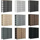 TAUS Storage Dresser 10 Bins Tower Shelf Organizer Fabric Drawers Nightstand