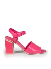 Pink Patent Leather CC Logo Heels
