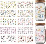 GOMAKERER 10 Pcs Pink Summer Dresses UV DTF Cup Wraps, Summer Elements Rub on Transfer Decals Waterproof Transfer Stickers Cartoon Rub on Decals for Glass Cups Wood Crafts