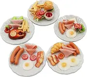 Mixed 5 Assorted Breakfast Sausage Dollhouse Miniature Food, Food Sets, Collectibles