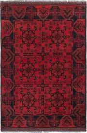 Traditional Hand-Knotted Tribal Carpet 3'4" x 4'11" Wool Area Rug