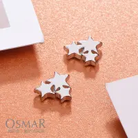 在飛比找蝦皮商城優惠-絢彩家【OSMAR】獨特率性三星 無耳洞黏貼式耳環 附10對