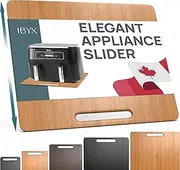 [Ibyx] Kitchen Appliance Slider for Counter – Bamboo Under Cabinet Sliding Tray for Coffee Maker, Air Fryer, Food Processor, Blender, Toaster – Kitchen Appliance Rolling Tray for Countertop (13" X 16")