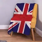 Union Jack Design Soft Fleece Throw Blanket