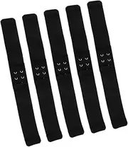 [VALICLUD] 5pcs Bra Extenders Black Elastic Band Invisible Belt Bra Straps for Women Stretchy Bra Band Buckle Underwear Accessories
