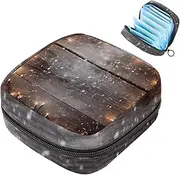 Period Bag,Sanitary Napkin Storage Bag,Christmas Lights Decoration Wood Planks,Tampon Bag for Purse