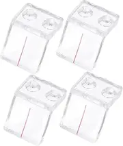 4pcs Clear Plastic Dual Hole Magnifying Tool for Table Saw Compact Sturdy Construction Firm Attachment for Detailed Woodworking Projects Versatile Compatibility