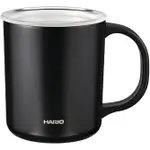 HARIO 陶瓷塗層真空雙層保溫杯黑色 350ML 帶蓋 CMG-350-B 【DIRECT FROM JAPAN】