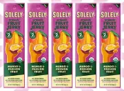 5 Solely Organic Mango & Passionfruit Fruit Jerky Sticks 0.8 OZ EXP 8/25