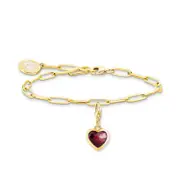 Buy Red Heart Charm & Bracelet Set - Gold by THOMAS SABO Australia online - THOMAS SABO Australia