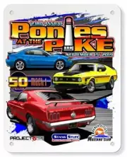 2019 Ponies at the Pike Metal Sign COOLEST Mustang Show Logo Ever! Free US Ship!