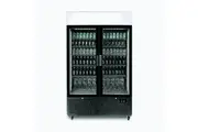 Bromic Upright Display Fridge - 1082L - 2 Door - Flat Glass - Lightbox - Black
