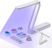 Resiners UV Light for Resin Curing, UV Resin Light, Wireless & Rechargeable UV Lamp, 3-in-1 Uses, Foldable Blacklight Ultraviolet LED, Craft Supplies Tools for Resin Molds, Jewelry Making, White