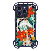 iPhone 16 Pro Ultra Bounce Case MagSafe Compatible Red Flowers