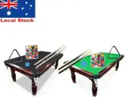 8FT Slate Snooker Billiard Pool Table Classic Home Entertainment Walnut Frame