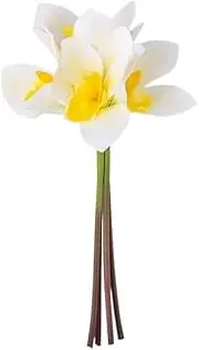 Simulated Cymbidium Orchid Handwritten Flower Bouquet for Home Decoration, Wedding Floral Art, and Photography - Fake Butterfly Orchid (Color : White)