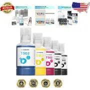 T502 Ink Refill Bottles - 140ml, Auto-Stop, No-Spill Design for EcoTank Printers