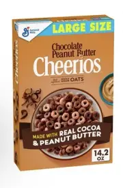 New Large Size Cheerios Chocolate Peanut Butter Oats Breakfast Cereal 14.2oz