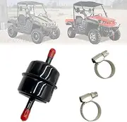 Chikia Hisun Fuel Filter Metal 5/16" with hose clamps For Hisun UTV 400,450,500,550,700,750,800,1000,Massimo MSU500 MSU700,Axis,Bennche,Cub Cadet,Coleman,Yardsport