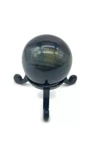 Natural Blue Tigers Eye Crystal Sphere Carving Natural Healing 78g