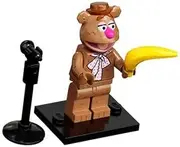LEGO Minifigure Muppets Series: Fozzie Bear Minifig with Additional Purple Cape (71033)