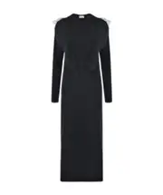 Knitted blended dress S Black
