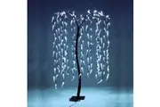 Christmas Artificial Tree 180cm LED Willow Tree 300 White LEDs Indoor/Outdoor Decoration