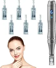 Microneedling Stamp Pen, Derma Stamp Pen, 0.25mm DermaStamp System, Derma Roller Alternative, Microneedle Micro Needle Skin Care Tool for Men Women Home Use