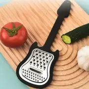 Stainless Steel Cheese Carrot Food Grater Shredder Hand Held Guitar Shaped
