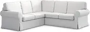 [FMCTL] Ektorp Sectional Sofa Cover Replacement for IKEA Ektorp Sectional Cover ，Ektorp Sectional Coner Cover,Ektorp Couch Cover Only! (Cool White)