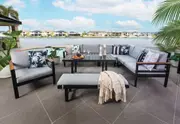 MORNINGTON Outdoor Lounge Dining Setting.