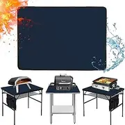 Amerbro Heat Resistant Mats for Countertop and Grill Table, Fireproof Grill Mats for Outdoor Grill, Portable Charcoal Grill, Gas Grill, Pizza Oven Compatible with Blackstone, Ninja 24x36x0.04in, Blue
