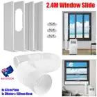 2.4M Sliding Door Window Slide Kit for Portable Air Conditioner with Hose, Plate