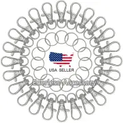 Set of 25/50/100 Lobster Clasps Swivel Trigger Clips Snap Hooks Bag Key Ring Lot