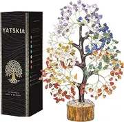 Chakra Tree, Crystal Tree for Positive Energy - Crystals and Healing Stones - Feng Shui Seven Chakra Tree, Tree of Life Decor - Metaphysical Gifts, Home Decorations for Living Room, 7 Chakra Tree