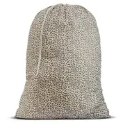 Nylon Bag - Locking Drawstring Closure, Machine Washable, 30" x 40" Leopard