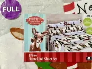 Full Size Sheets 4pc Rudolph Sheets Flannel Red Nose Reindeer Kids Room Holiday