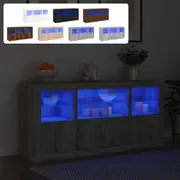 Sideboard with LED Lights Buffet Storage Cabinet Cupboard Living Room vidaXL