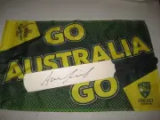 Aaron Finch (Australia) signed plain label mini cricket bat + COA