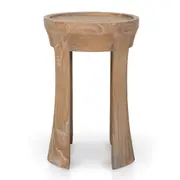 Frodo 34.5cm Round Side Table - Dark Natural